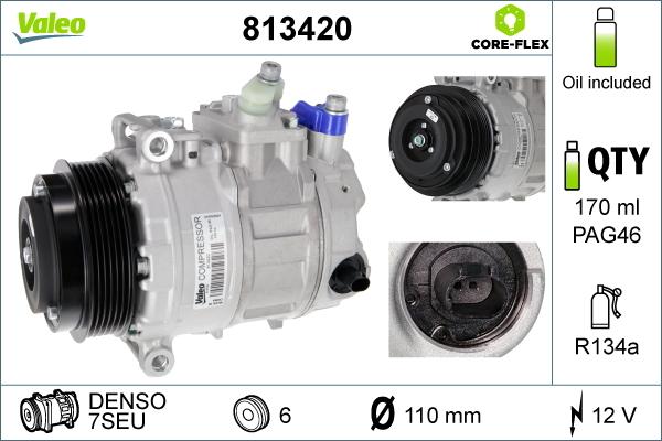 VALEO 813420 - Compresseur, climatisation droxauto.com