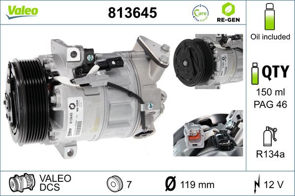 VALEO 813645 - Compresseur, climatisation droxauto.com