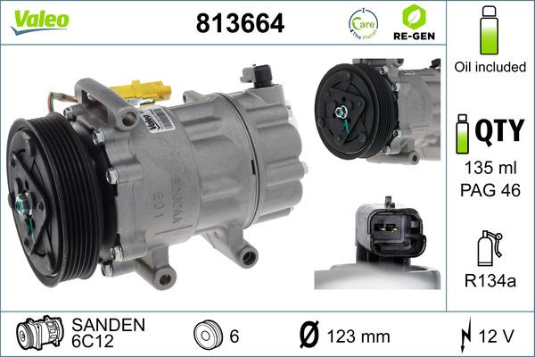 VALEO 813664 - Compresseur, climatisation droxauto.com