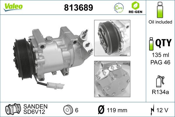 VALEO 813689 - Compresseur, climatisation droxauto.com