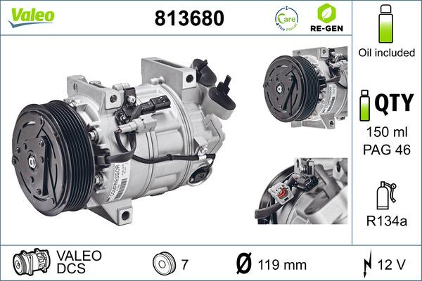 VALEO 813680 - Compresseur, climatisation droxauto.com