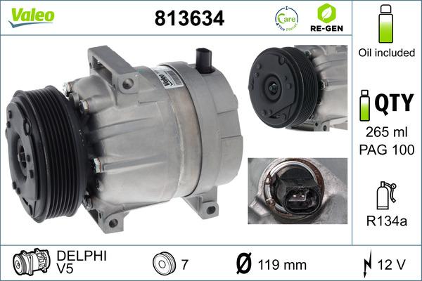 VALEO 813634 - Compresseur, climatisation droxauto.com