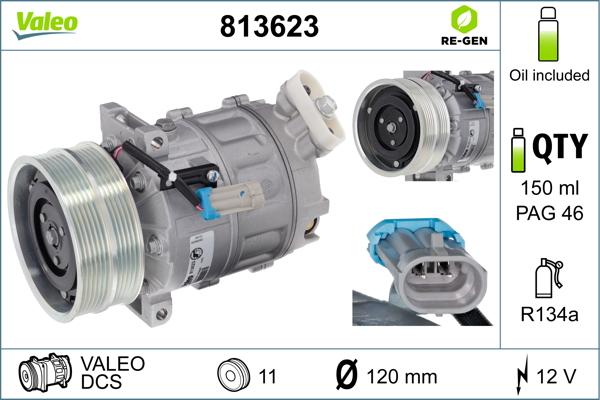 VALEO 813623 - Compresseur, climatisation droxauto.com