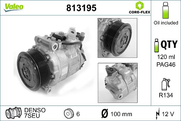 VALEO 813195 - Compresseur, climatisation droxauto.com