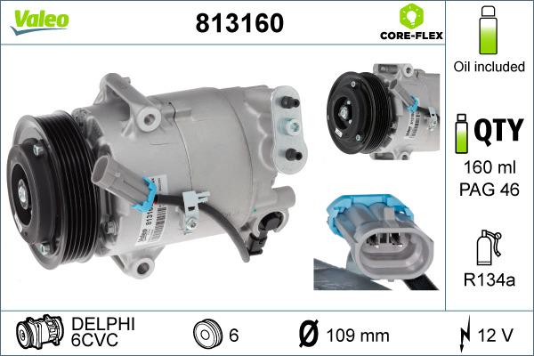 VALEO 813160 - Compresseur, climatisation droxauto.com