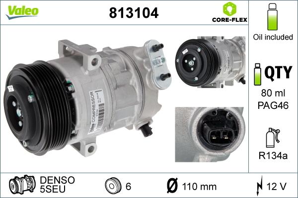 VALEO 813104 - Compresseur, climatisation droxauto.com