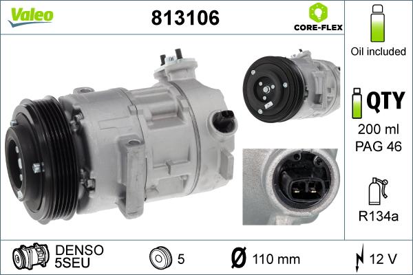 VALEO 813106 - Compresseur, climatisation droxauto.com