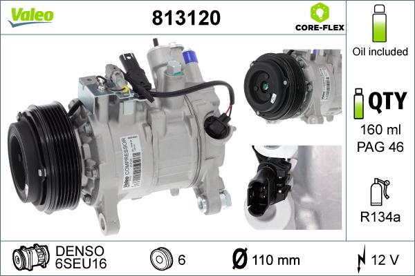 VALEO 813120 - Compresseur, climatisation droxauto.com