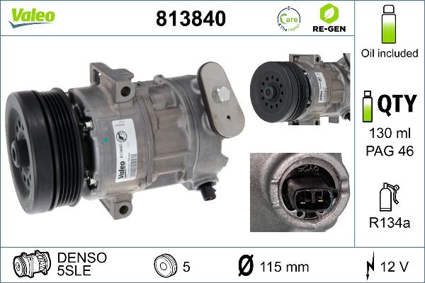 VALEO 813840 - Compresseur, climatisation droxauto.com