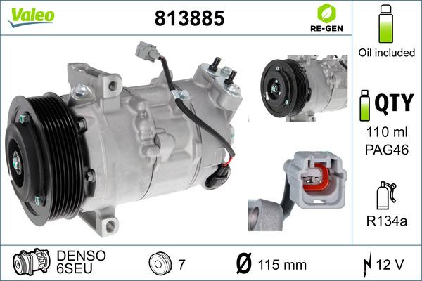 VALEO 813885 - Compresseur, climatisation droxauto.com
