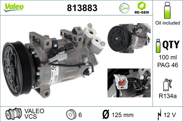 VALEO 813883 - Compresseur, climatisation droxauto.com