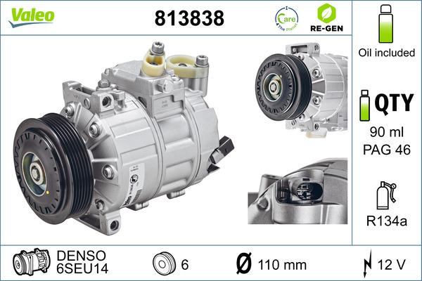 VALEO 813838 - Compresseur, climatisation droxauto.com