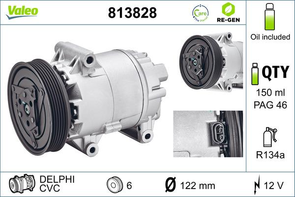VALEO 813828 - Compresseur, climatisation droxauto.com