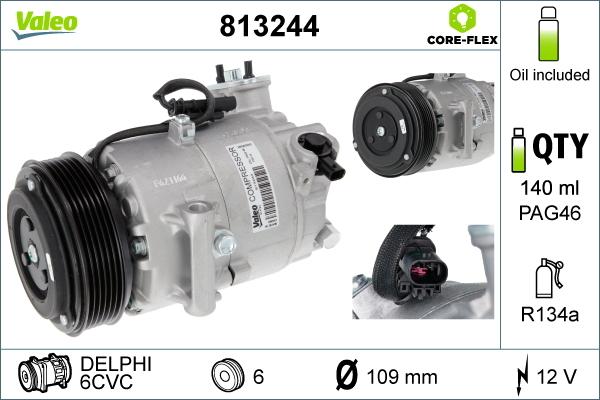 VALEO 813244 - Compresseur, climatisation droxauto.com