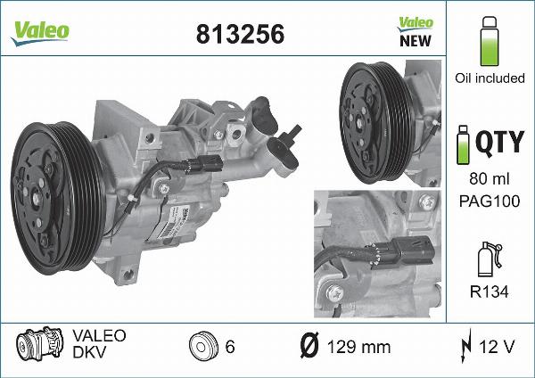VALEO 813256 - Compresseur, climatisation droxauto.com