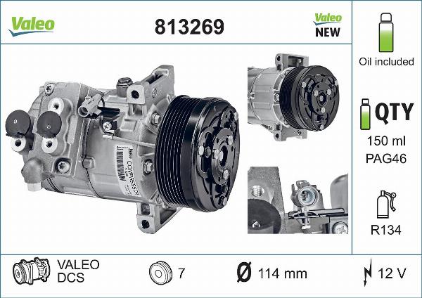 VALEO 813269 - Compresseur, climatisation droxauto.com