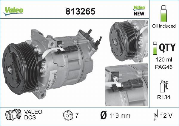 VALEO 813265 - Compresseur, climatisation droxauto.com