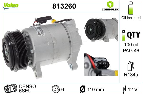 VALEO 813260 - Compresseur, climatisation droxauto.com