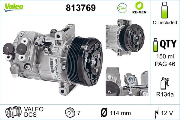VALEO 813769 - Compresseur, climatisation droxauto.com