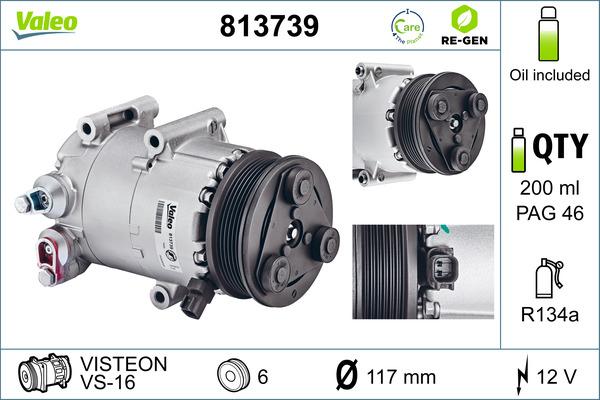 VALEO 813739 - Compresseur, climatisation droxauto.com