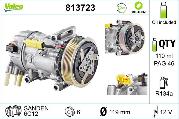VALEO 813723 - Compresseur, climatisation droxauto.com
