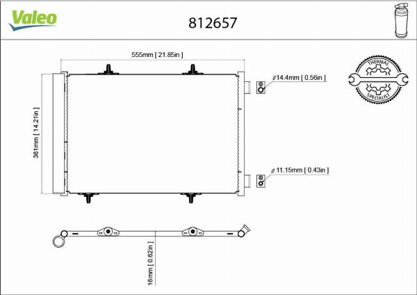 VALEO 812657 - Condensateur, climatisation droxauto.com