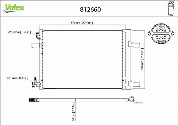 VALEO 812660 - Condensateur, climatisation droxauto.com