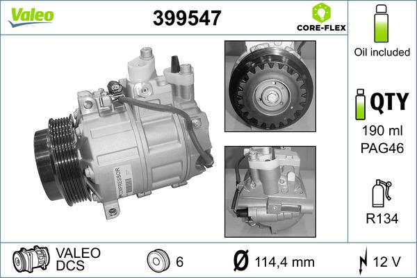 VALEO 399547 - Compresseur, climatisation droxauto.com