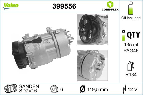 VALEO 399556 - Compresseur, climatisation droxauto.com