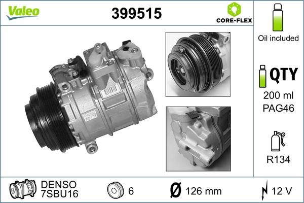 VALEO 399515 - Compresseur, climatisation droxauto.com