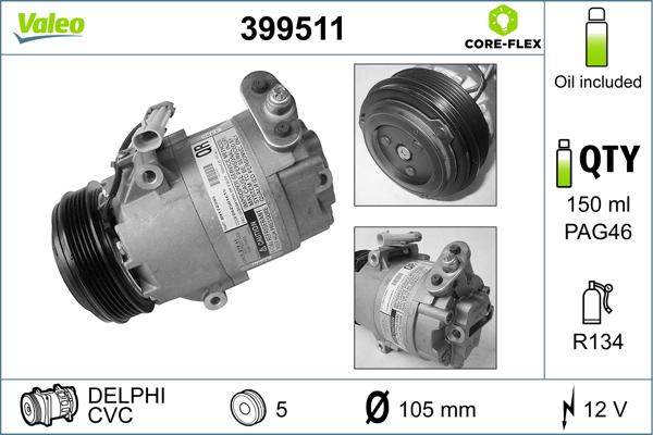 VALEO 399511 - Compresseur, climatisation droxauto.com