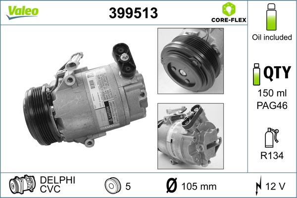 VALEO 399513 - Compresseur, climatisation droxauto.com