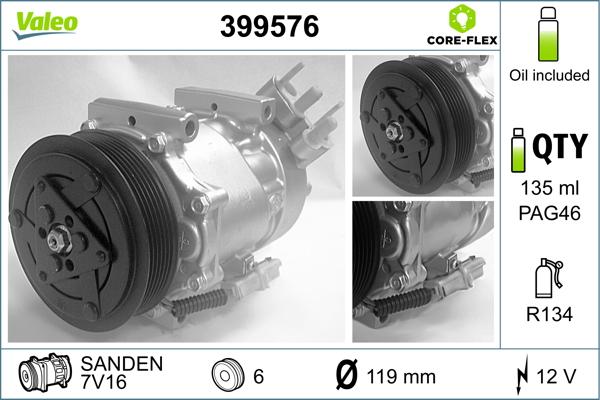 VALEO 399576 - Compresseur, climatisation droxauto.com
