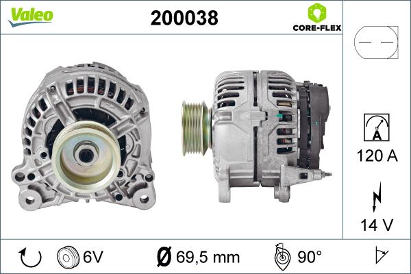 VALEO 200038 - Alternateur droxauto.com