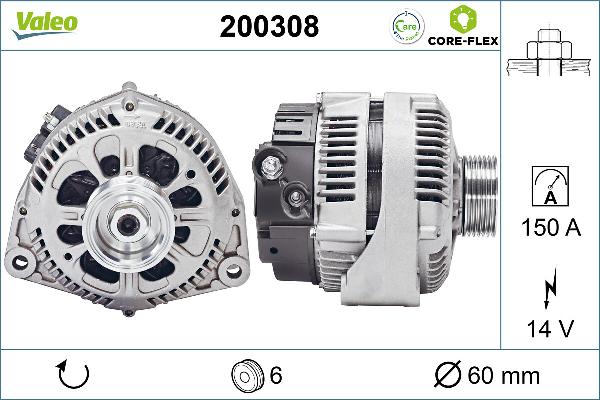 VALEO 200308 - Alternateur droxauto.com