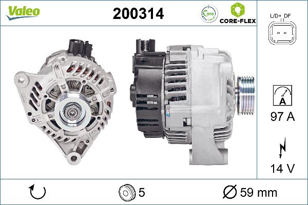 VALEO 200314 - Alternateur droxauto.com