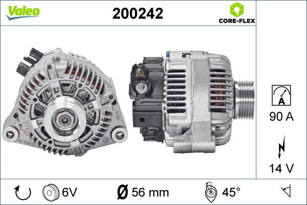 VALEO 200242 - Alternateur droxauto.com