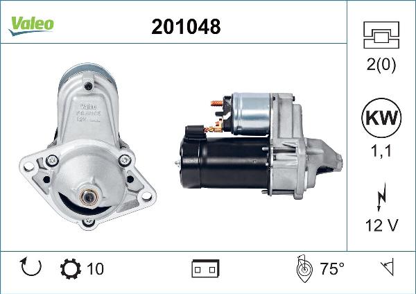 VALEO 201048 - Démarreur droxauto.com