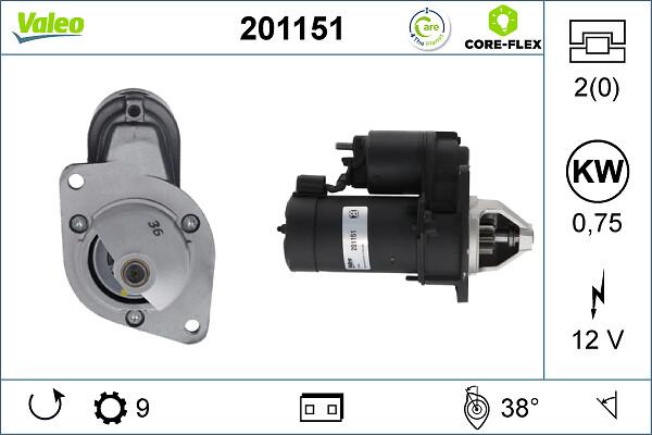 VALEO 201151 - Démarreur droxauto.com