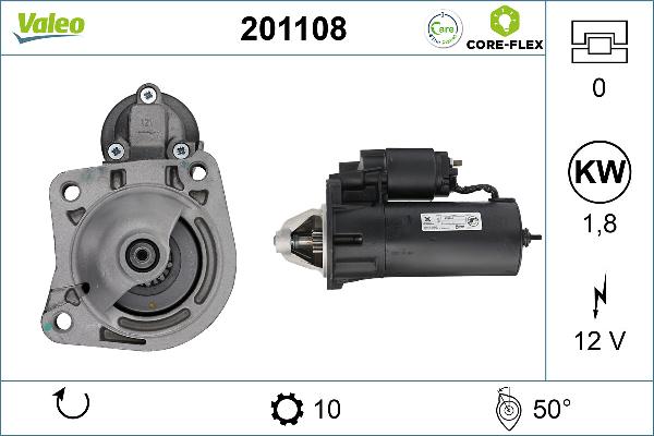 VALEO 201108 - Démarreur droxauto.com