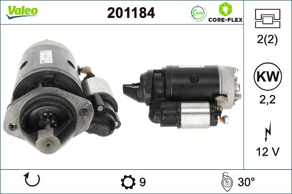 VALEO 201184 - Démarreur droxauto.com