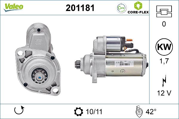 VALEO 201181 - Démarreur droxauto.com