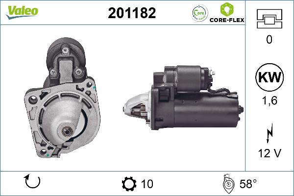 VALEO 201182 - Démarreur droxauto.com