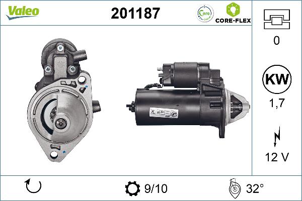 VALEO 201187 - Démarreur droxauto.com