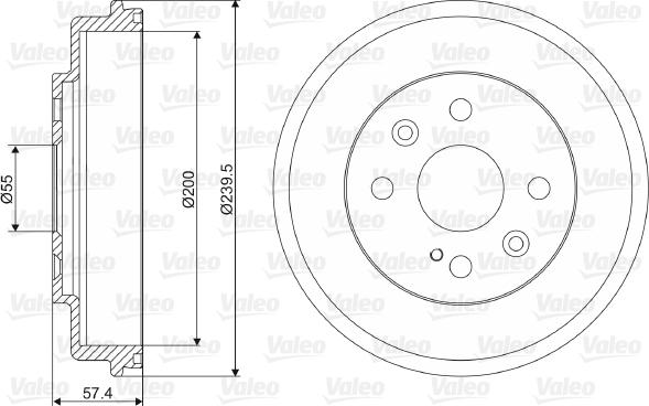VALEO 237046 - Tambour de frein droxauto.com