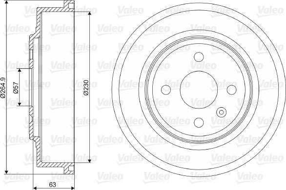 VALEO 237110 - Tambour de frein droxauto.com