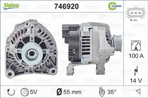 VALEO 746920 - Alternateur droxauto.com