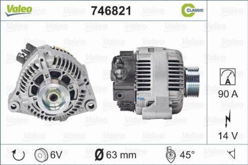 VALEO 746821 - Alternateur droxauto.com