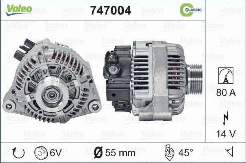 VALEO 747004 - Alternateur droxauto.com