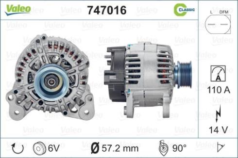 VALEO 747016 - Alternateur droxauto.com